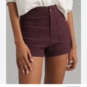 Anthropologie Maeve Colette Burgundy High Waist Shorts
